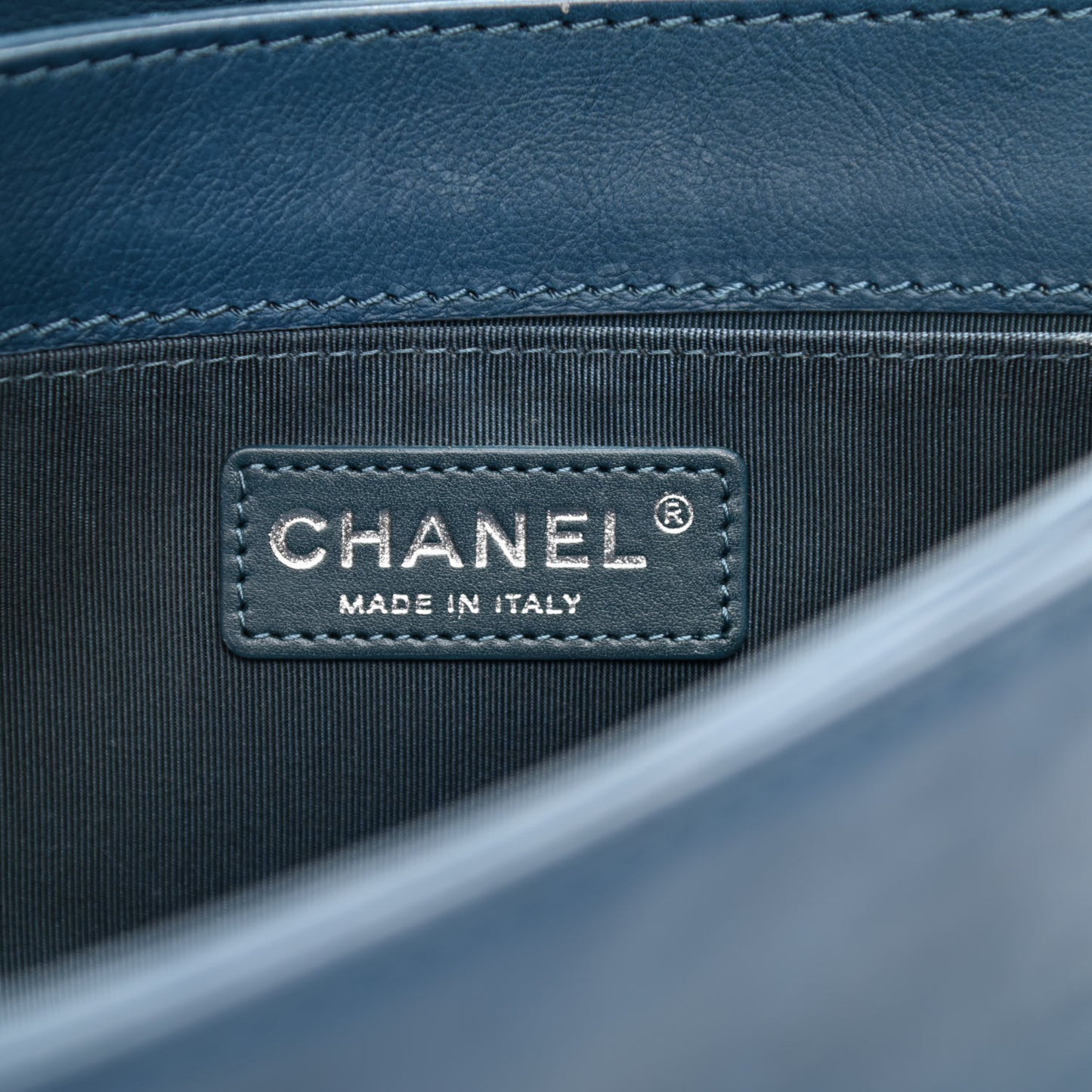 Calfskin Medium Boy Reverso Flap Blue