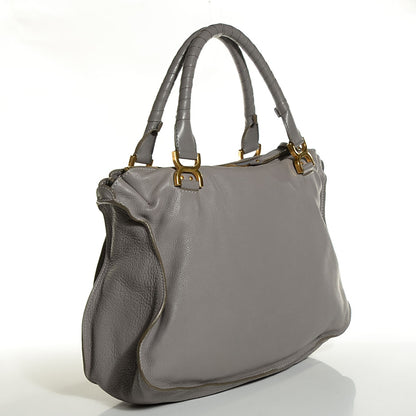 Chloe Calfskin Large Marcie Satchel Cashmere Grey 3 of 9