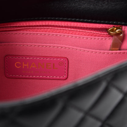 Chanel Lambskin Resin Quilted Mini Pearl Samba Square Flap Black 8 of 10