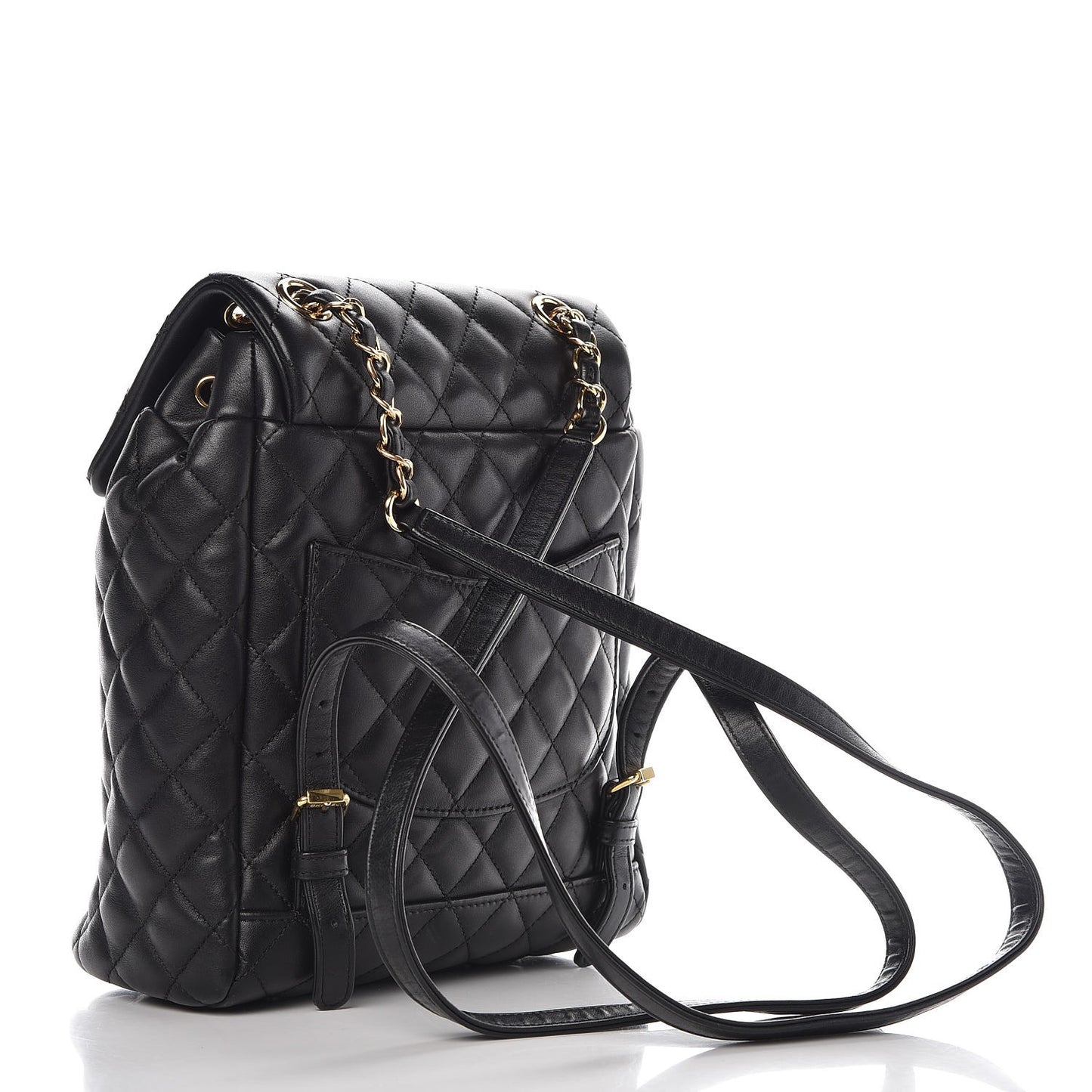 Calfskin Quilted Small Urban Spirit Backpack Black