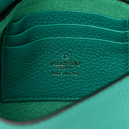 Valentino Garavani Grainy Calfskin Rockstud Crossbody Pouch Ultra Marine Green 6 of 10