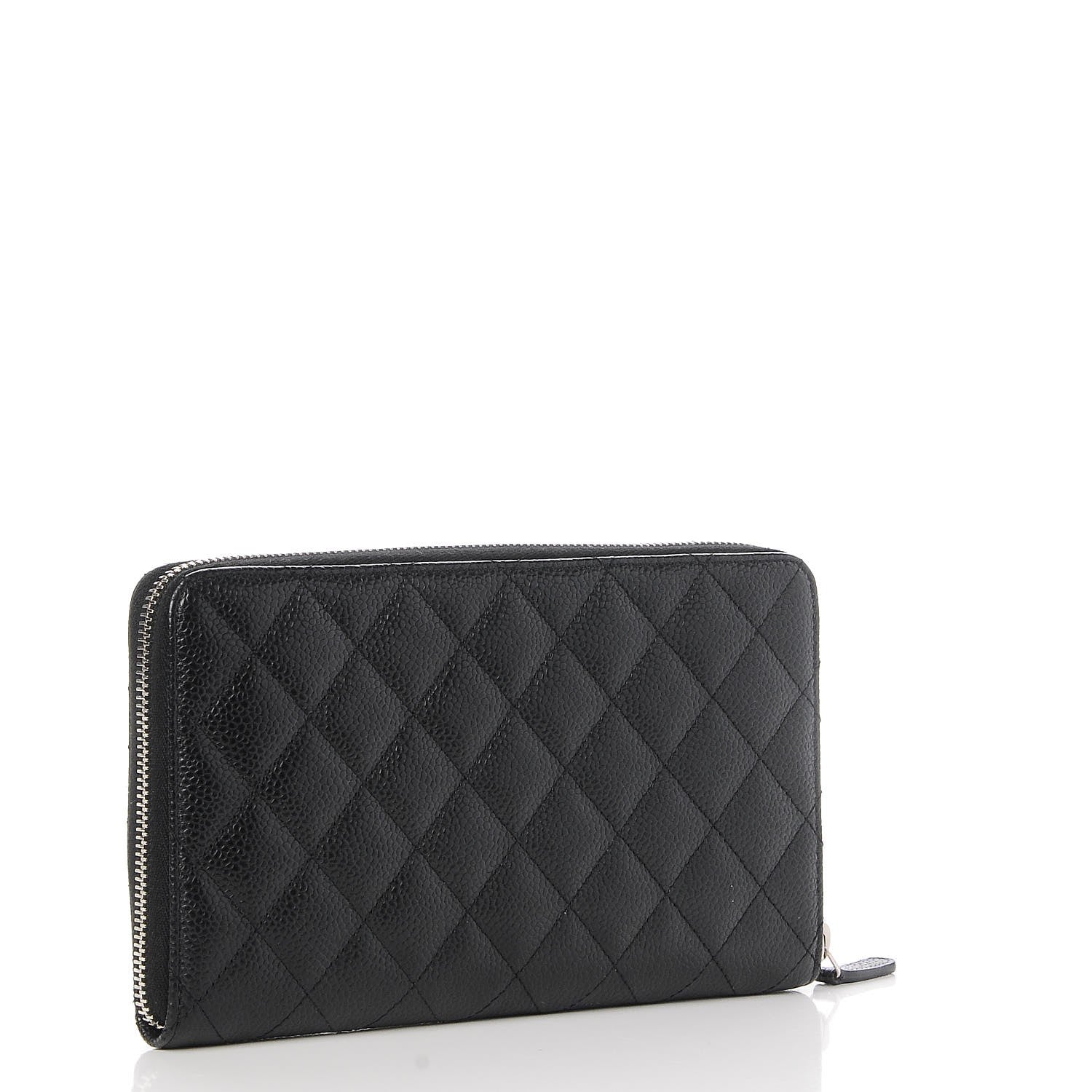 Chanel Caviar Quilted Large Zip Around Organizer Wallet Black 3 of 10
