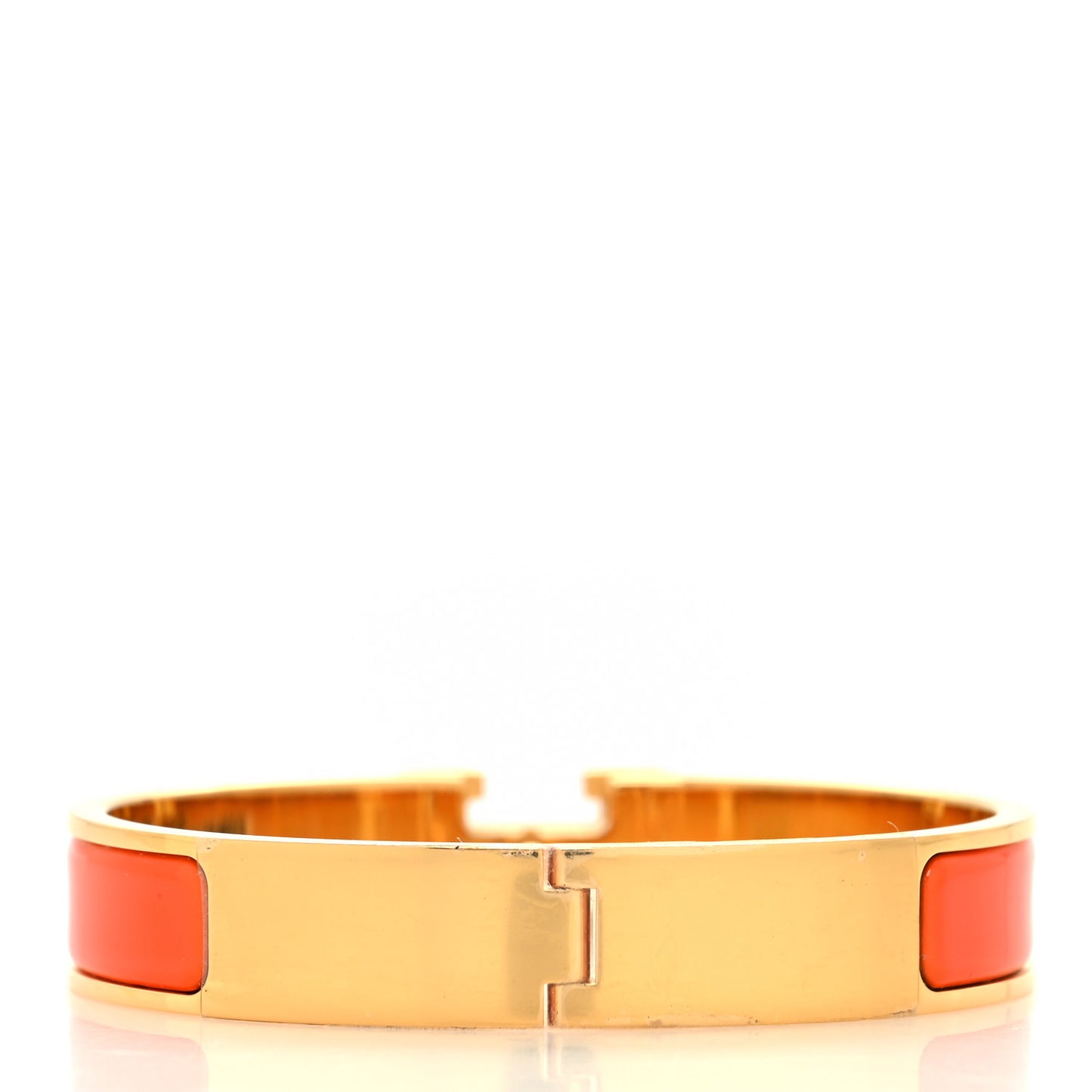 Enamel Narrow Clic Clac H Bracelet PM Orange
