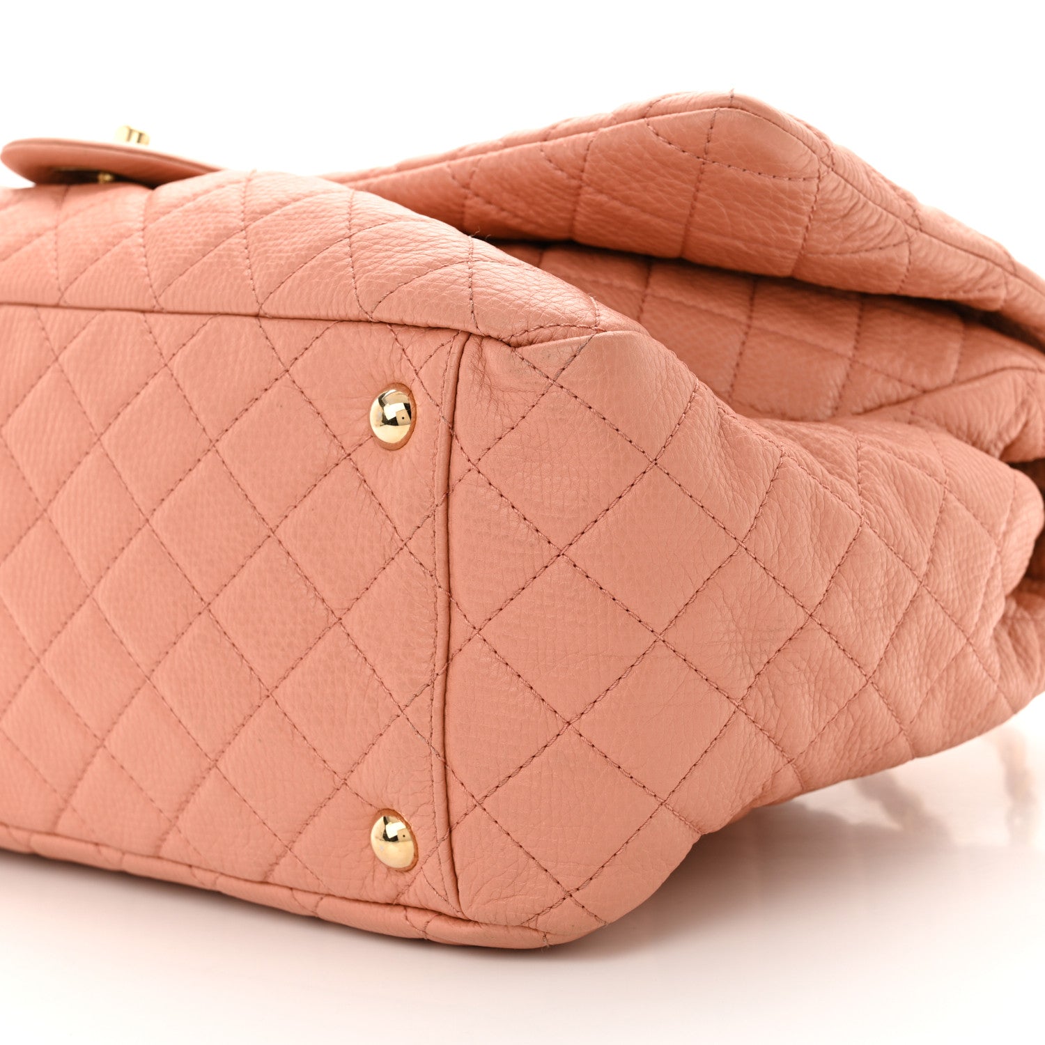Chanel Calfskin Quilted XXL Travel Flap Bag Pink 10 of 11