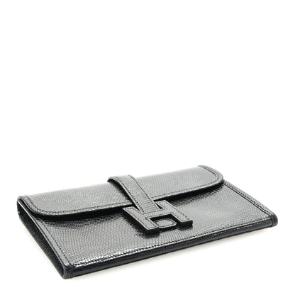 Hermes Lizard Mini Jige Elan Clutch Black 4 of 6