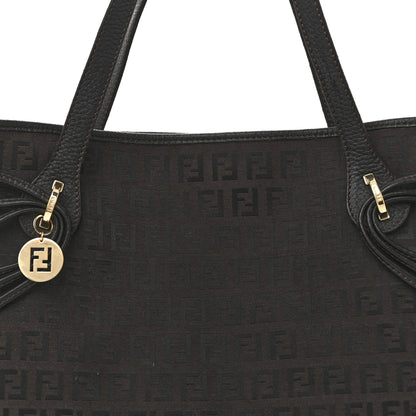 Fendi Zucchino Vitello Shopping Tote Brown 9 of 17