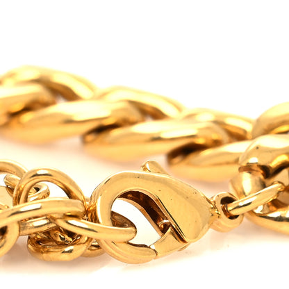 Christian Dior Metal Crystal CD Chain Bracelet Gold 4 of 5