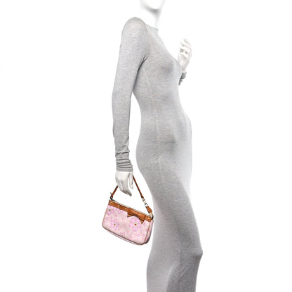Louis Vuitton Monogram Cherry Blossom Pochette Accessories Pink 2 of 10