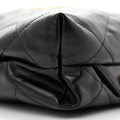 Chanel Shiny Calfskin Quilted Chanel 22 Backpack Black 10 of 10