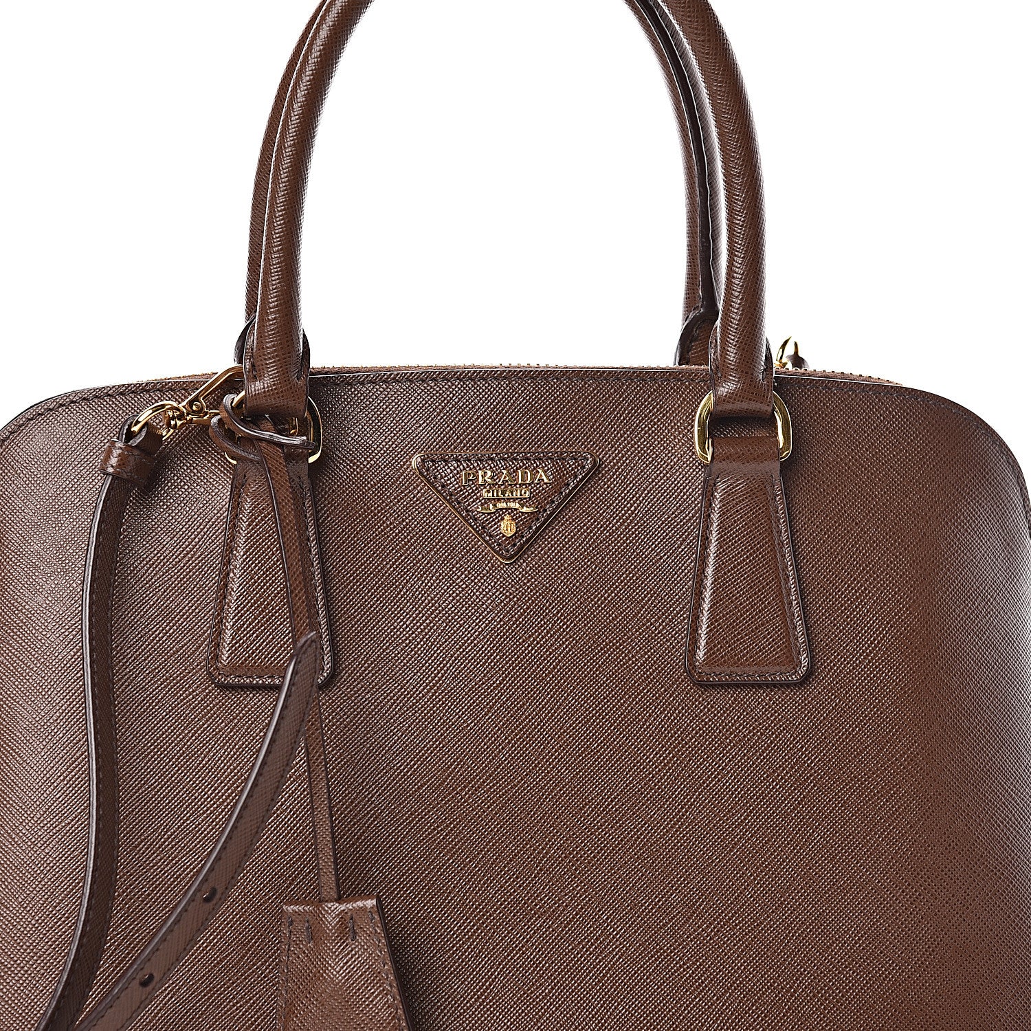 Prada Saffiano Lux Medium Promenade Tote Cacao 10 of 10