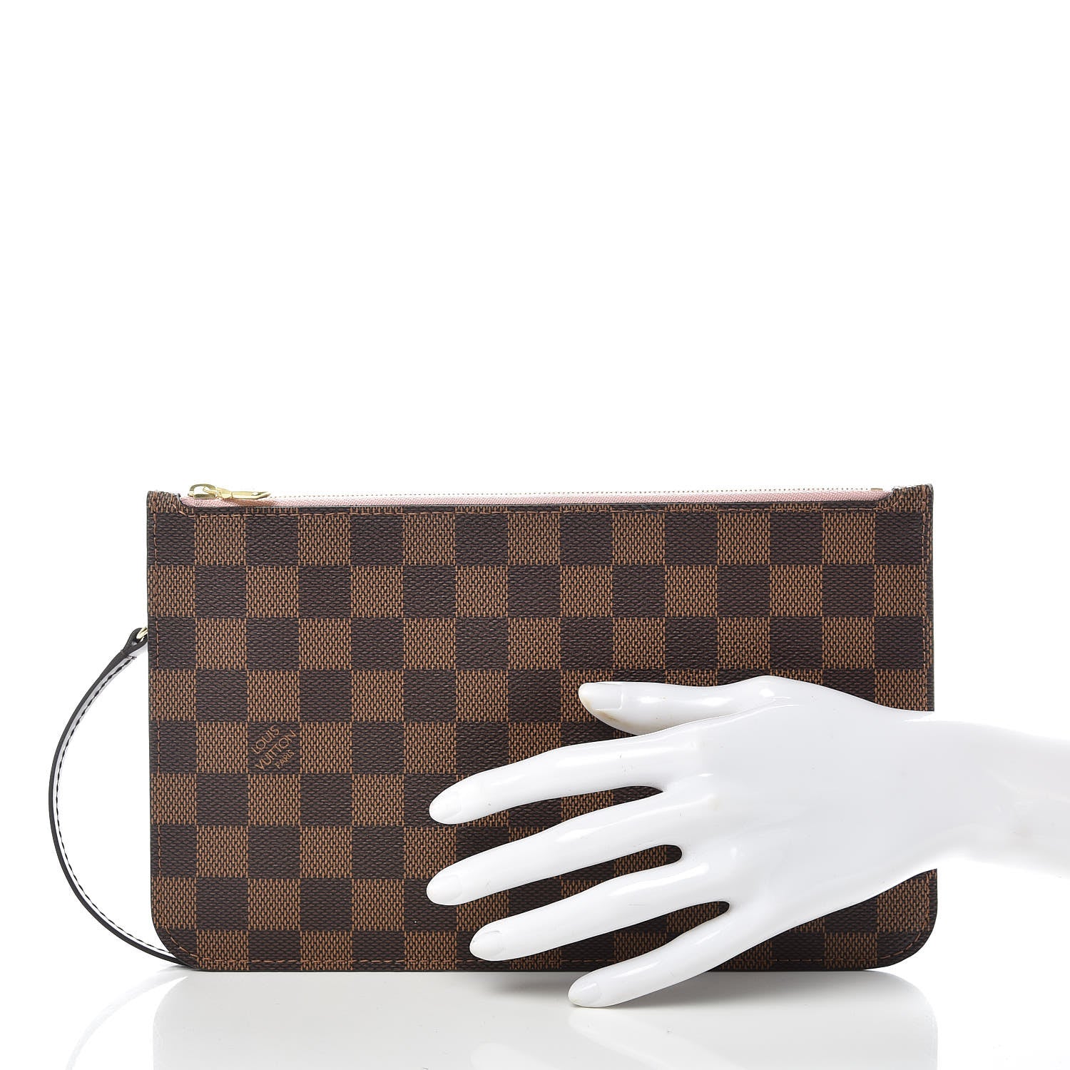 Louis Vuitton Damier Ebene Neverfull MM GM Pochette Rose Ballerine 2 of 7