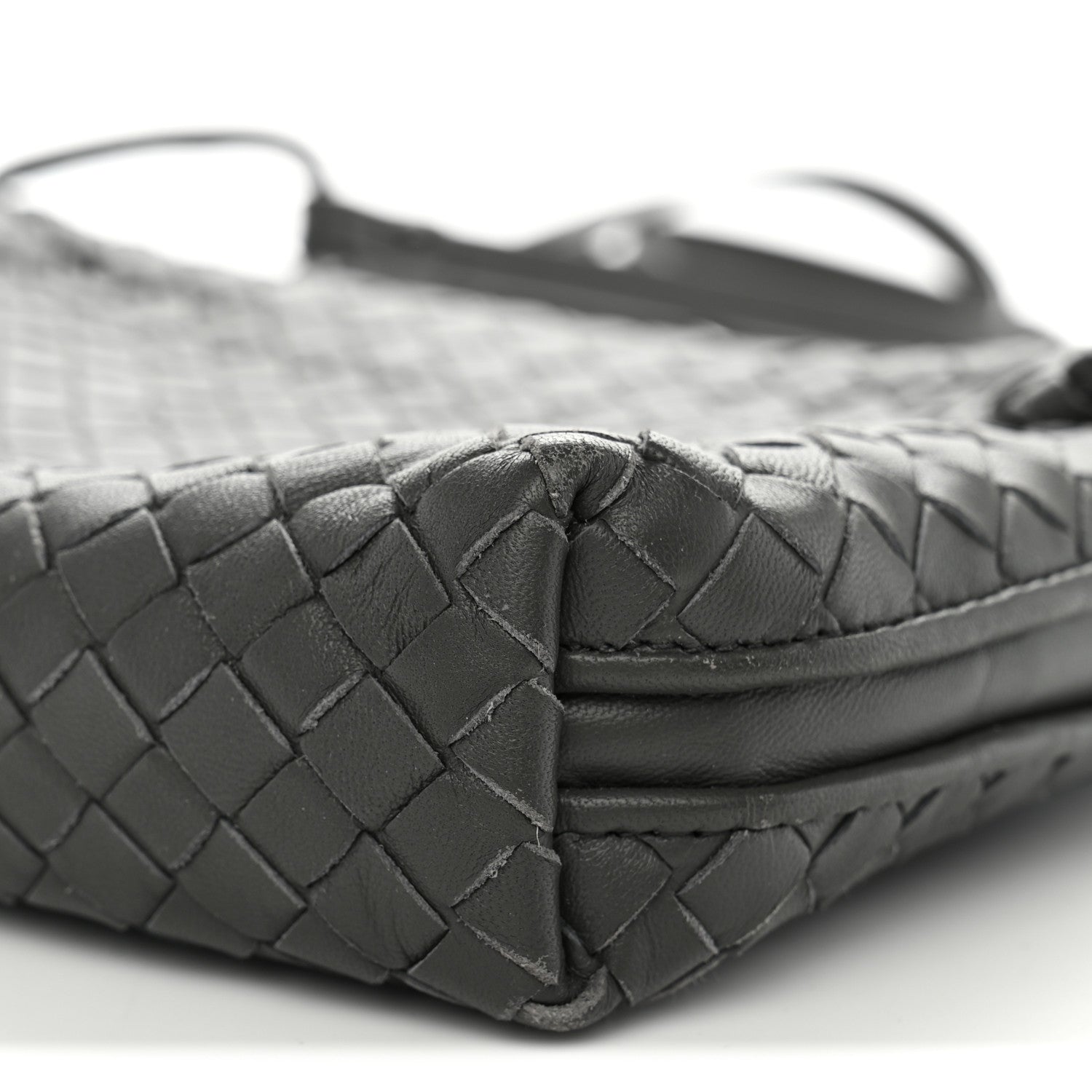 Bottega Veneta Nappa Intrecciato Nodini Crossbody Messenger New Light Grey 9 of 11