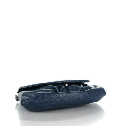 Chanel Caviar Half Moon Wallet On Chain WOC Navy Blue 4 of 9