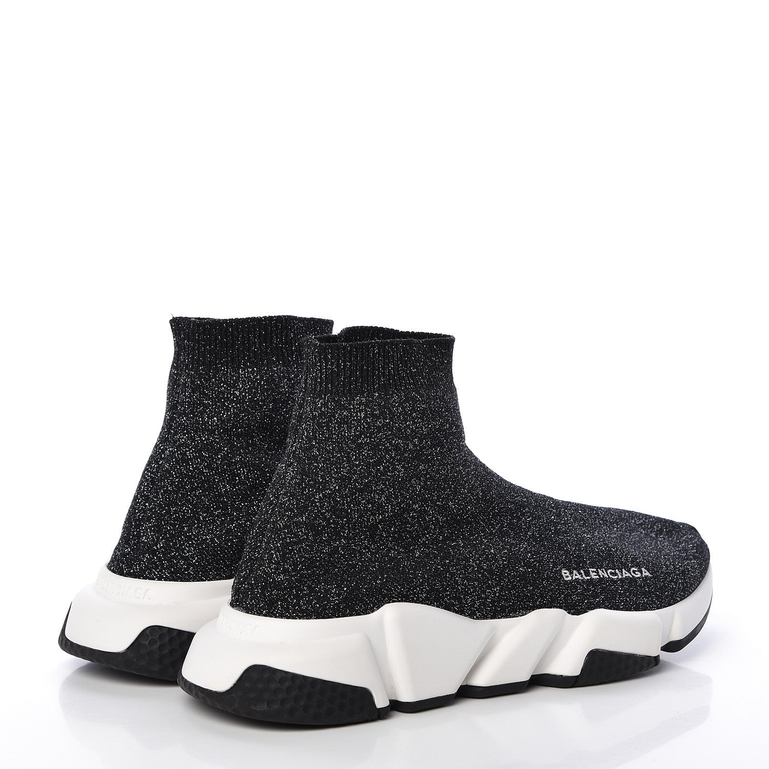 Balenciaga Knit Metal Womens Speed Sneakers 40 Black Gold 4 of 9