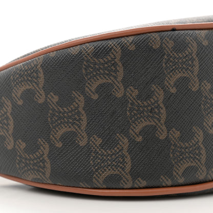 Celine Triomphe Canvas Calfskin Ava Shoulder Bag Tan 9 of 10