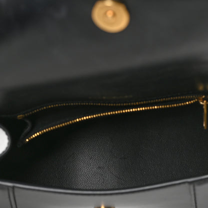 Balenciaga Shiny Box Calfskin Small Hourglass Top Handle Bag Black 5 of 6