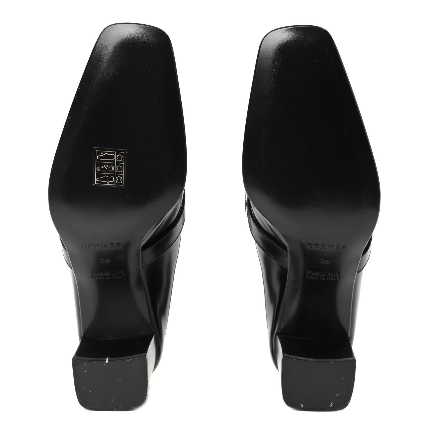 Hermes Goatskin Blossom Mules 38 Black 7 of 11