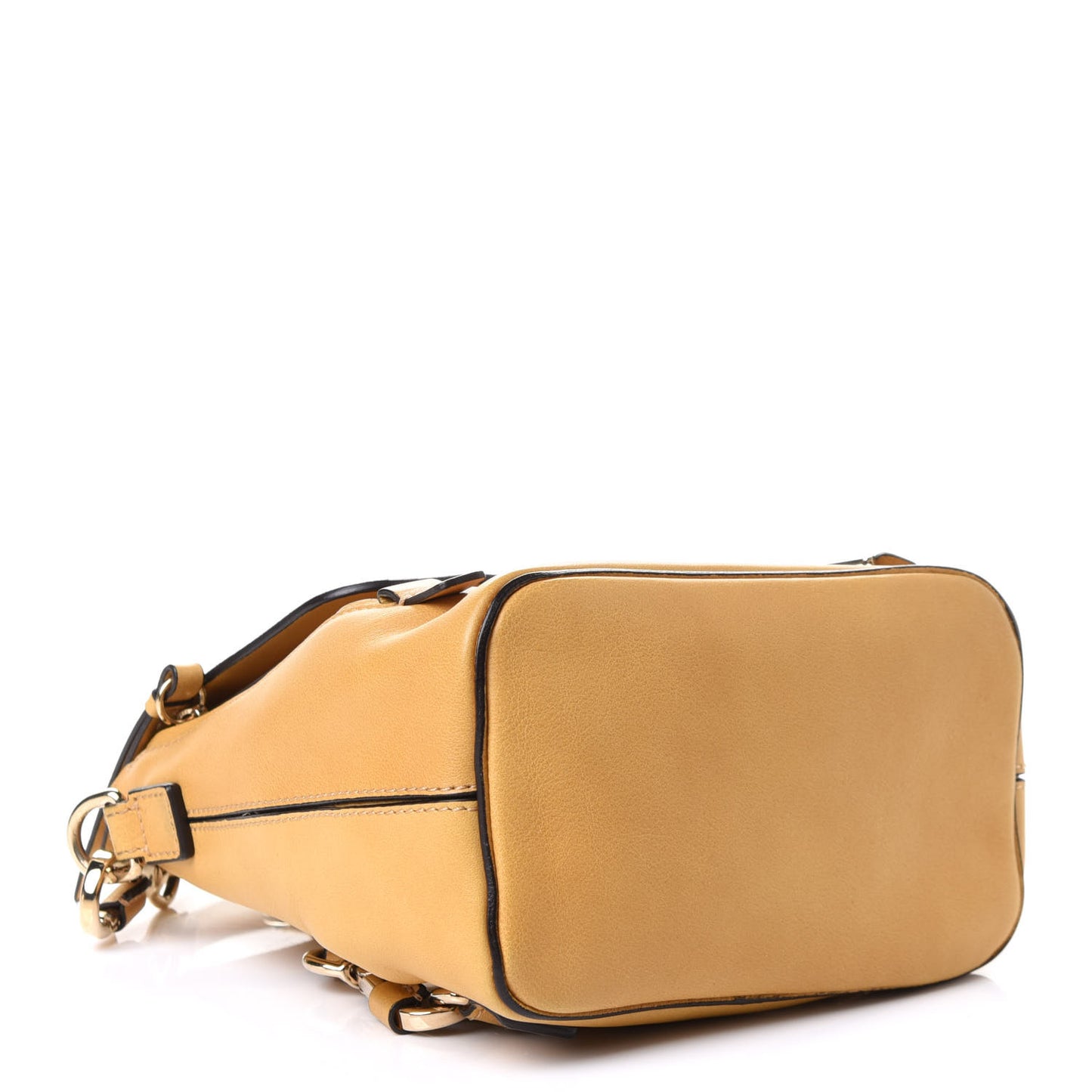 Suede Calfskin Mini Faye Backpack Dusty Yellow