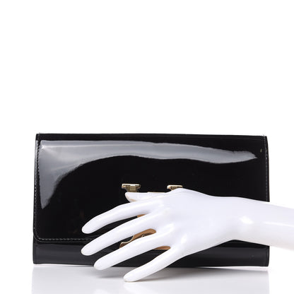 Louis Vuitton Patent Louise Clutch Black 2 of 10