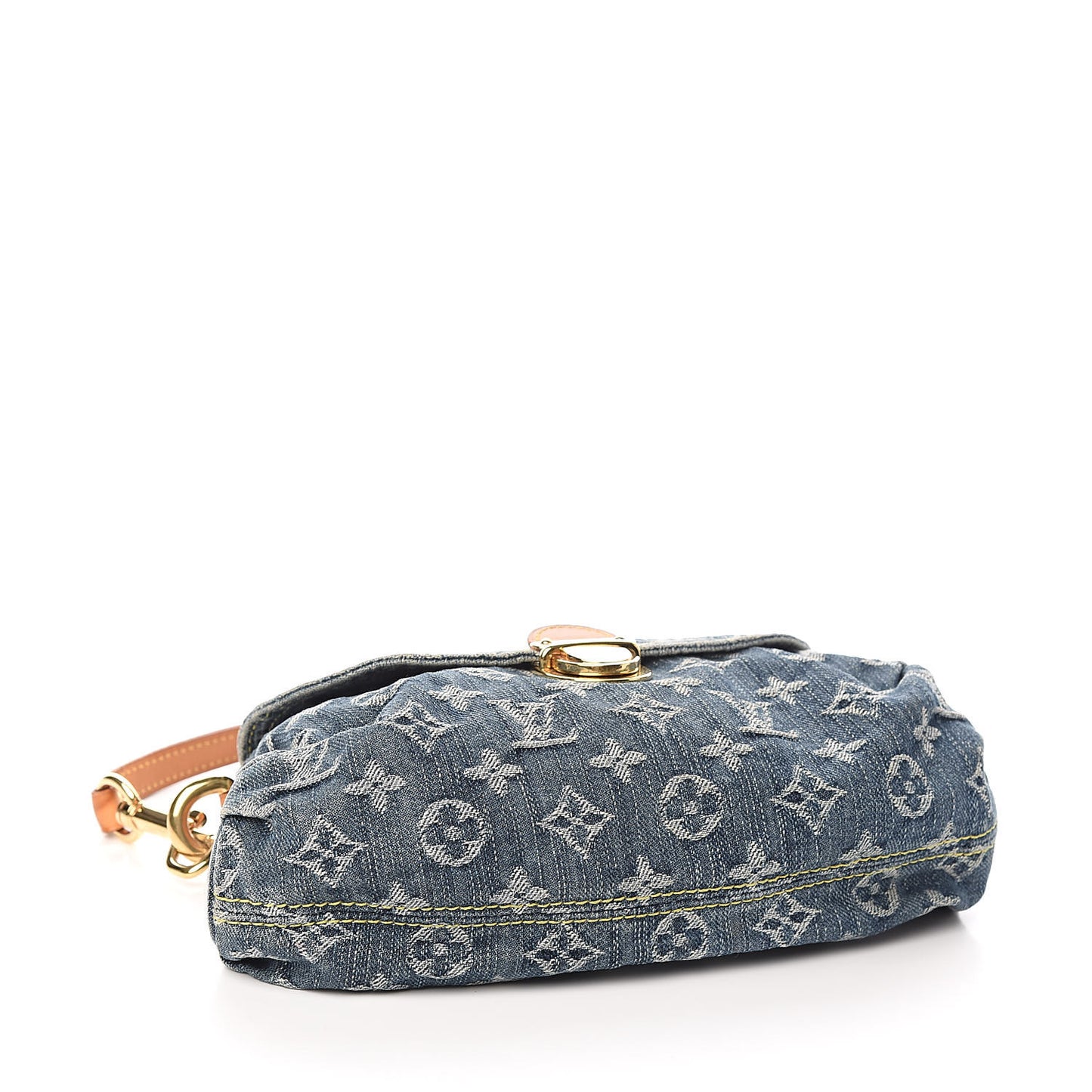Monogram Denim Mini Pleaty Blue