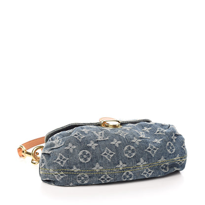 Louis Vuitton Monogram Denim Mini Pleaty Blue 4 of 12