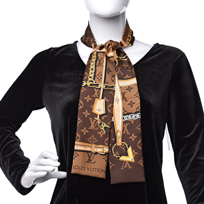 Louis Vuitton Silk Monogram Confidential Bandeau Brown 2 of 4