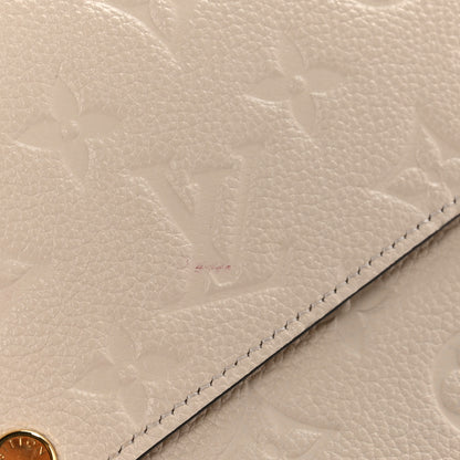 Louis Vuitton Empreinte Pochette Felicie Chain Wallet Cream 10 of 11