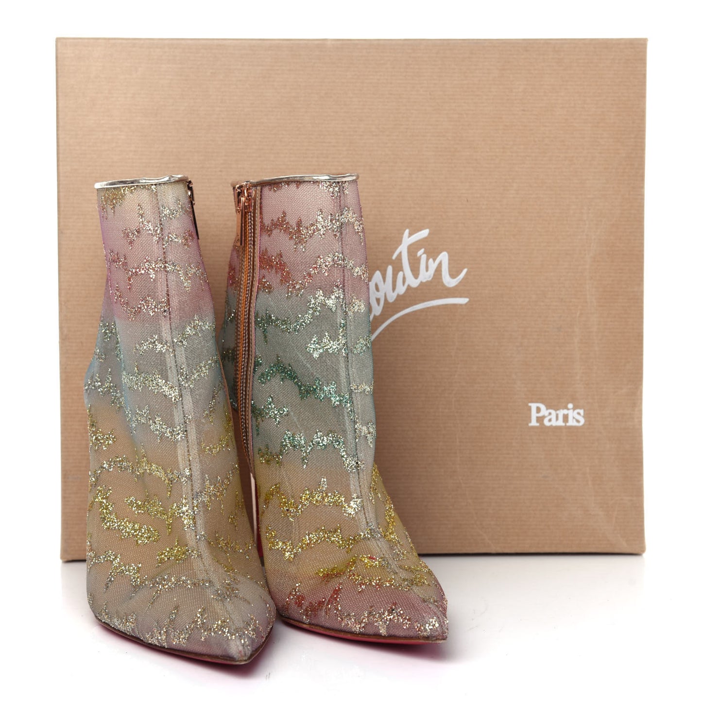 Rete Tulle Nancy Bootie 100 Ankle Boots 39.5 Multicolor Blush