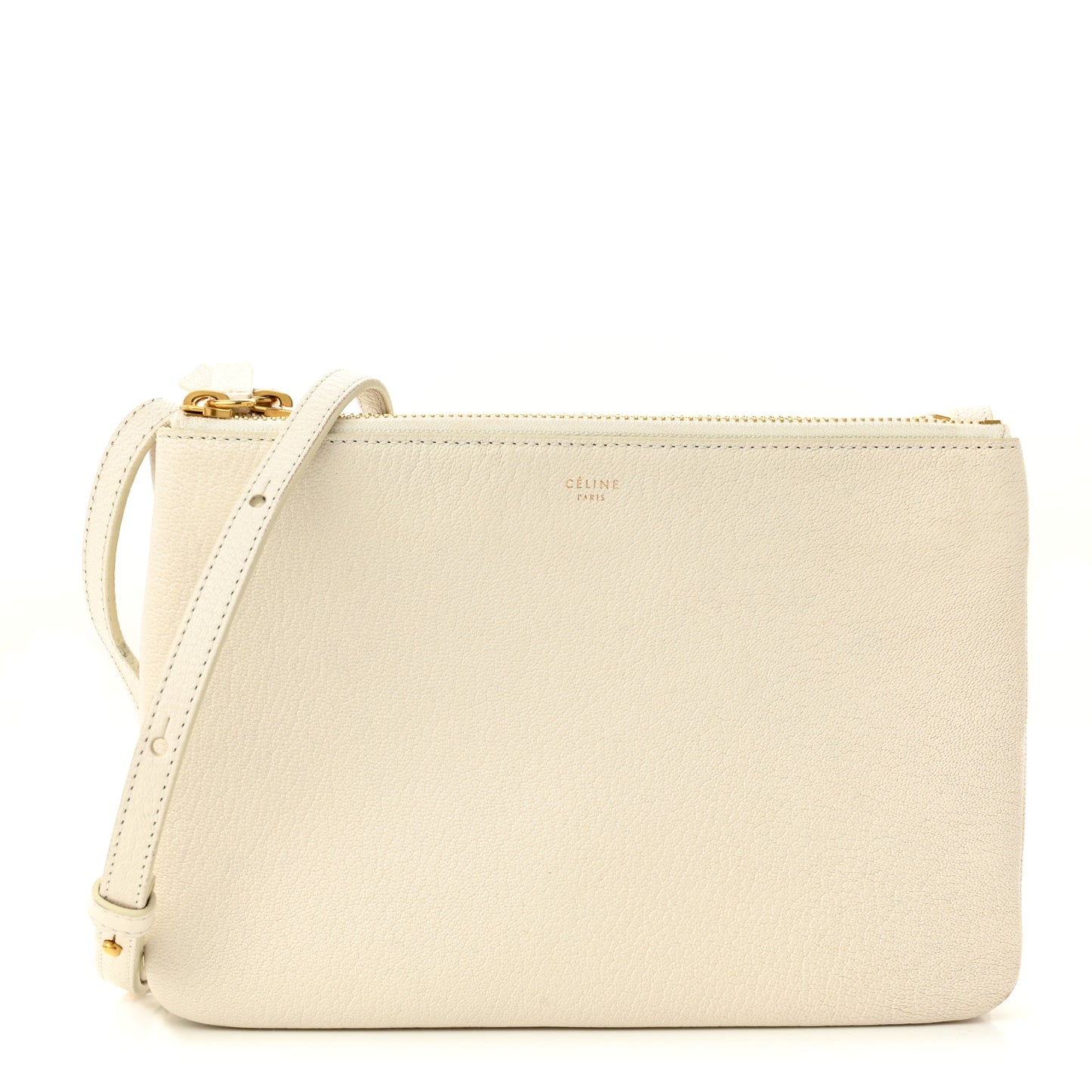 Goatskin Small Trio Crossbody Bag White