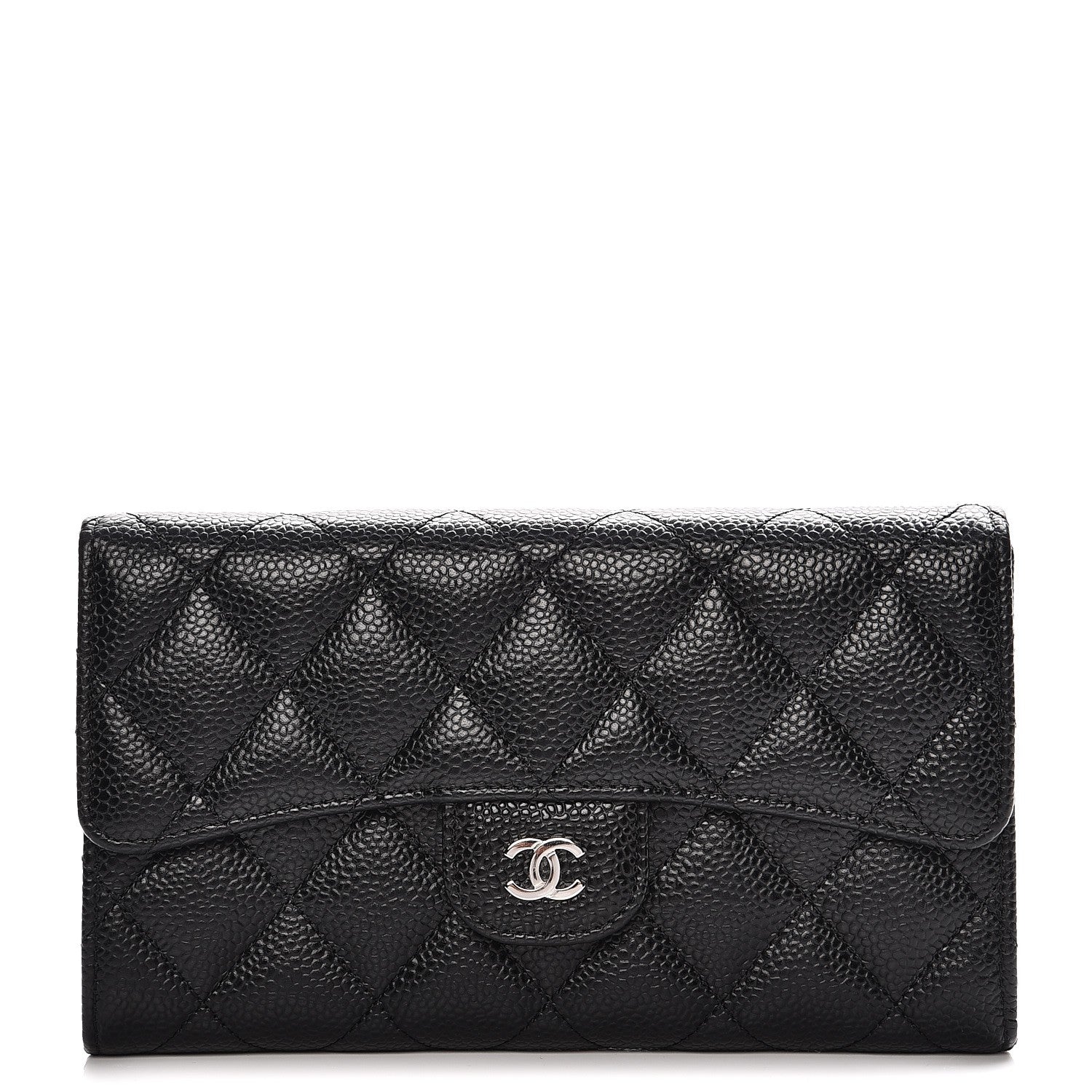 Chanel Caviar Quilted Large Flap Wallet Black 1 of 9