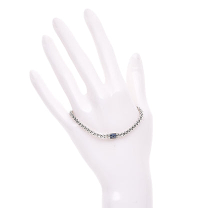 John Hardy Sterling Silver Blue Sapphire Classic Chain Station Bracelet 2 of 6