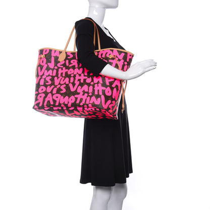 Louis Vuitton Monogram Graffiti Neverfull GM Fuchsia 2 of 11