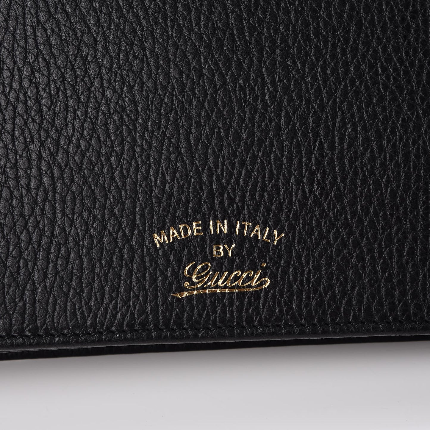 Dollar Calfskin Mini Swing Wallet Bag Black