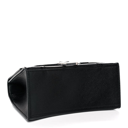 Balenciaga Grained Calfskin Small Hourglass Top Handle Bag Black 4 of 11