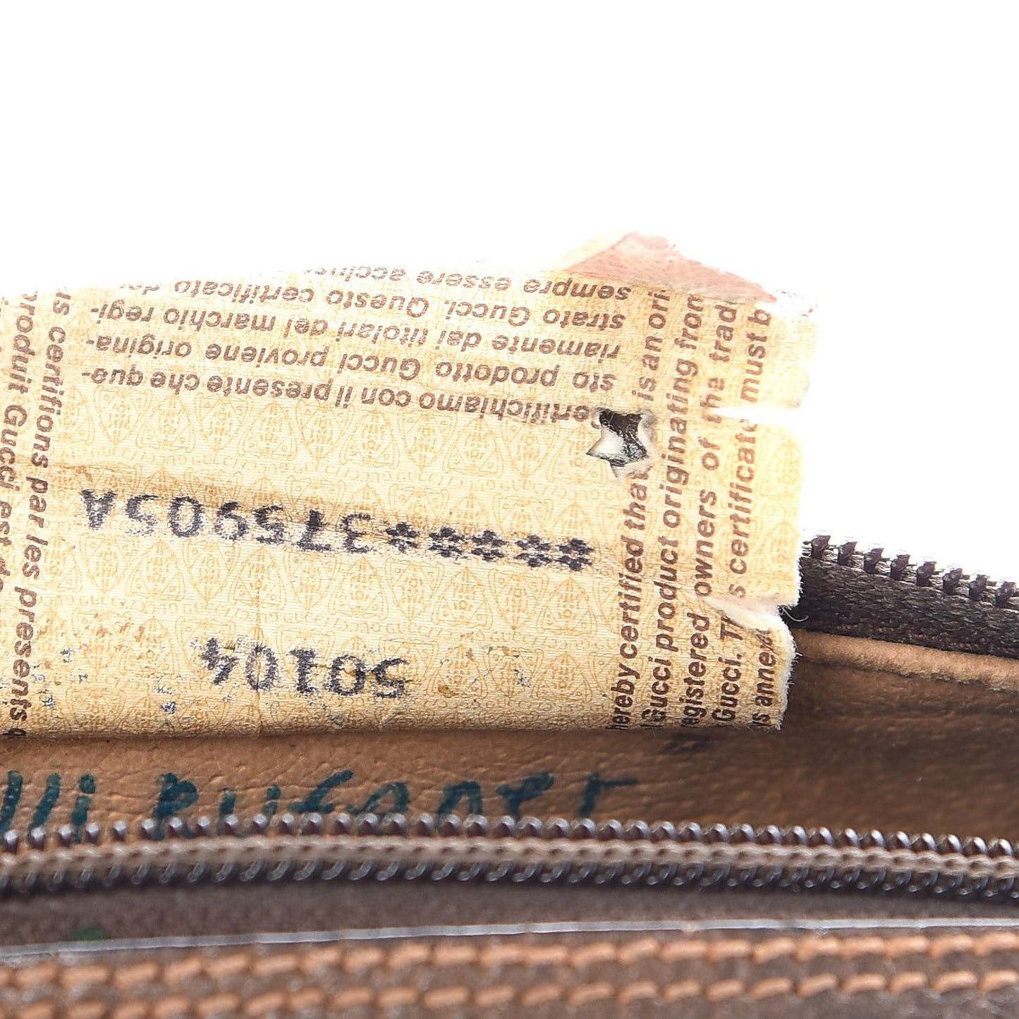 Coated Canvas Monogram Web Small Shoulder Bag Brown