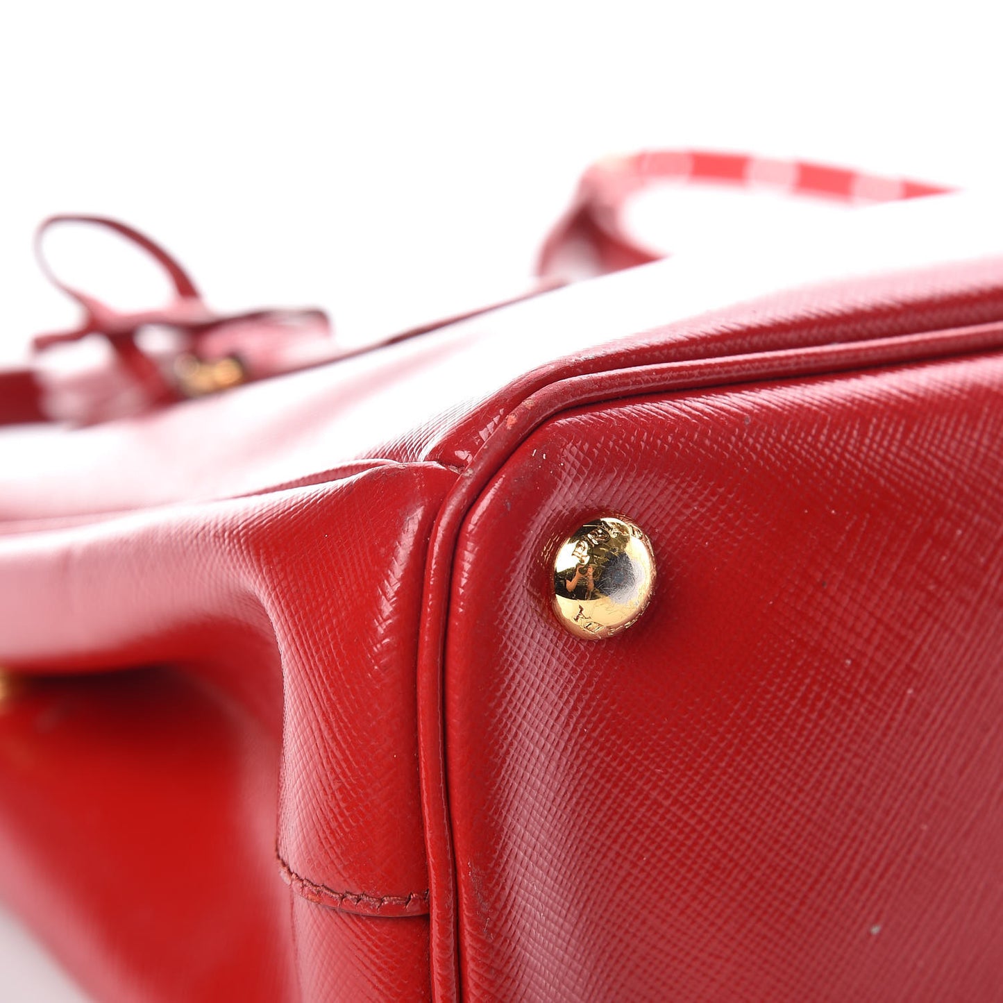 Saffiano Vernice Small Galleria Double Zip Rosso