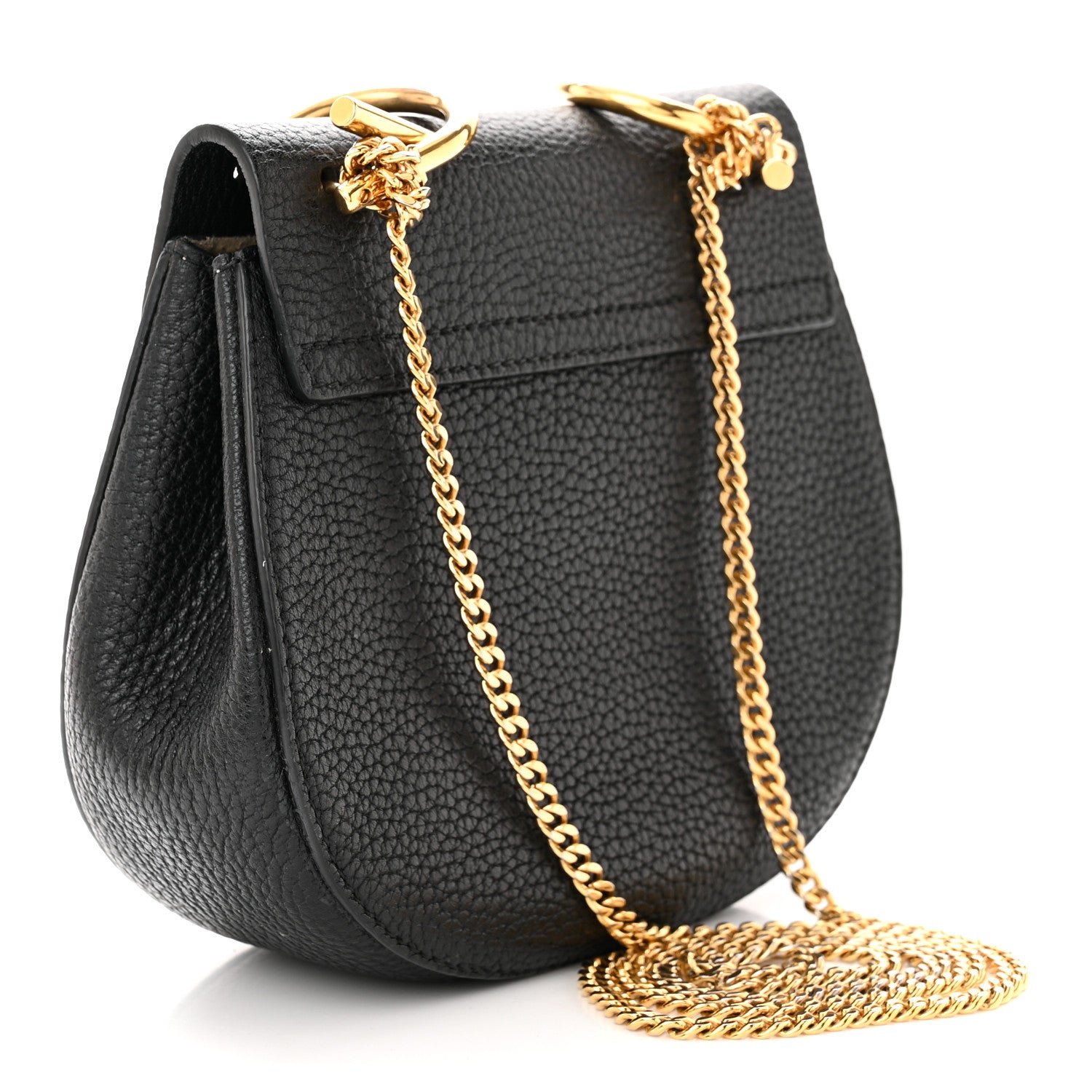 Chloe Grained Lambskin Mini Drew Shoulder Bag Black 3 of 12