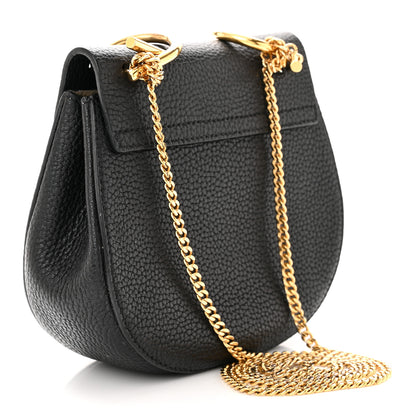 Chloe Grained Lambskin Mini Drew Shoulder Bag Black 3 of 12
