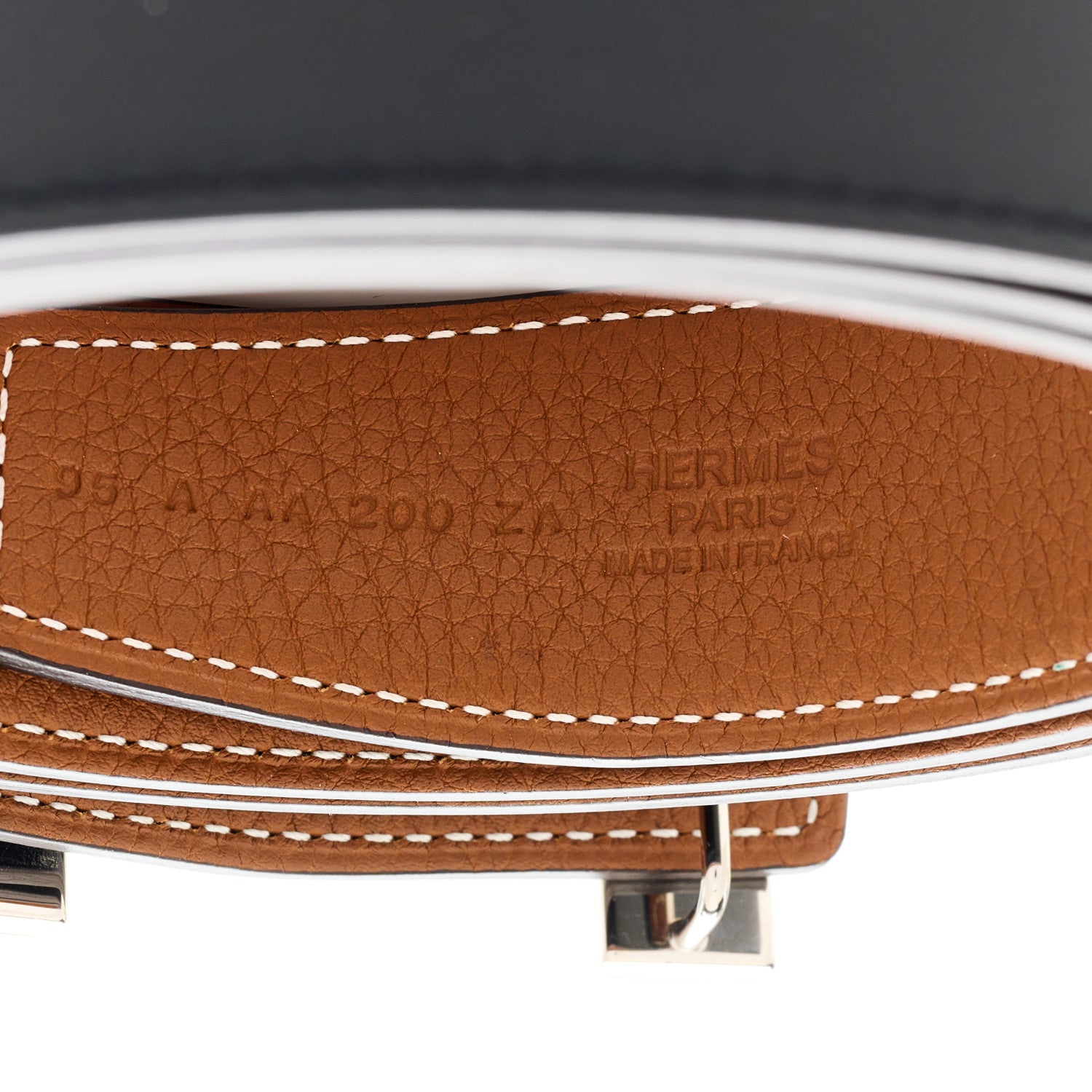 Hermes Box Togo 32mm H Belt 95 Black Gold 3 of 5