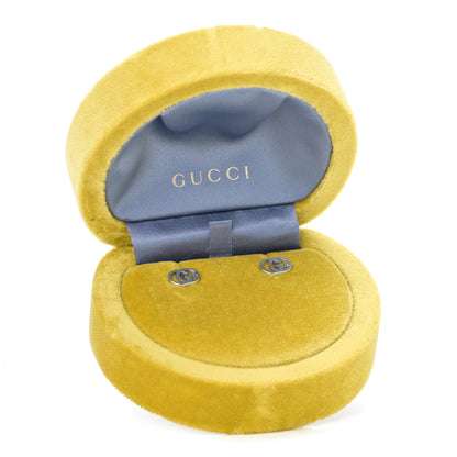 Gucci 18K White Gold GG Tissue Stud Earrings 6 of 6