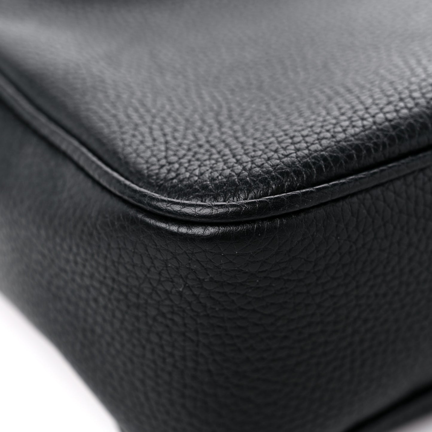 Pebbled Calfskin Small Soho Disco Bag Black