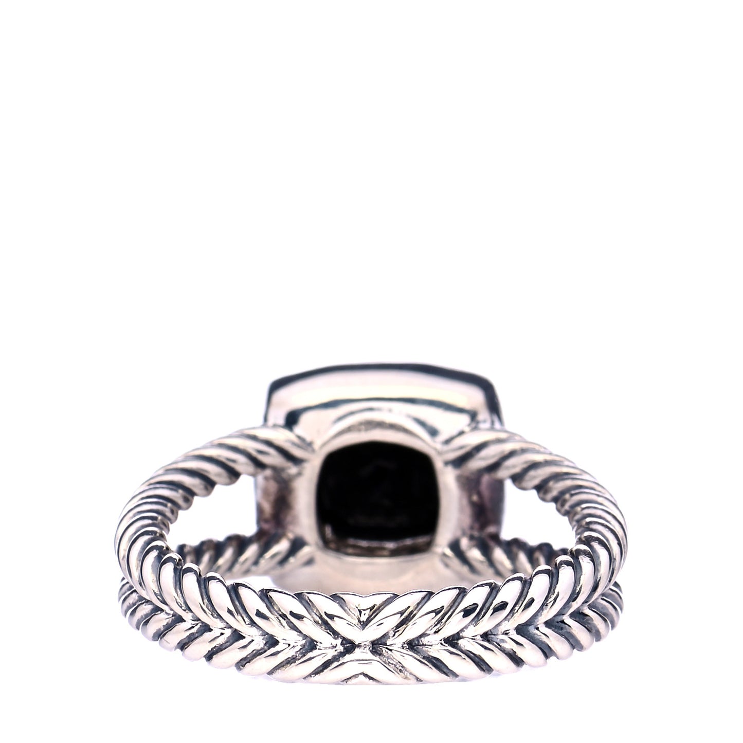 Sterling Silver Diamond Black Onyx 7mm Petite Albion Ring 55 7.25