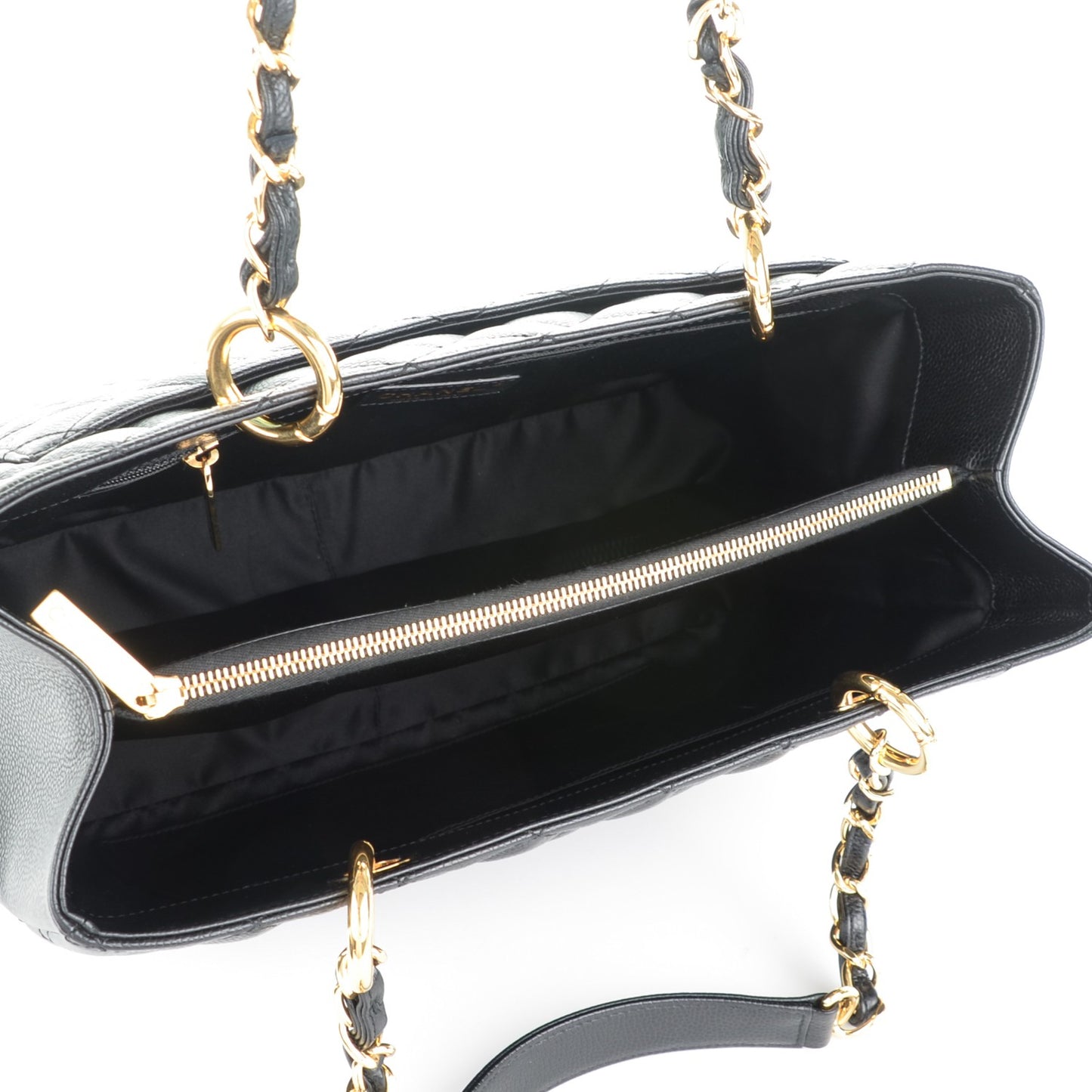Caviar Quilted Grand Shopping Tote GST Black