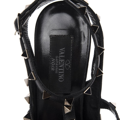 Valentino Garavani Nappa Rockstud Ankle Strap Pumps 36.5 Black 8 of 9