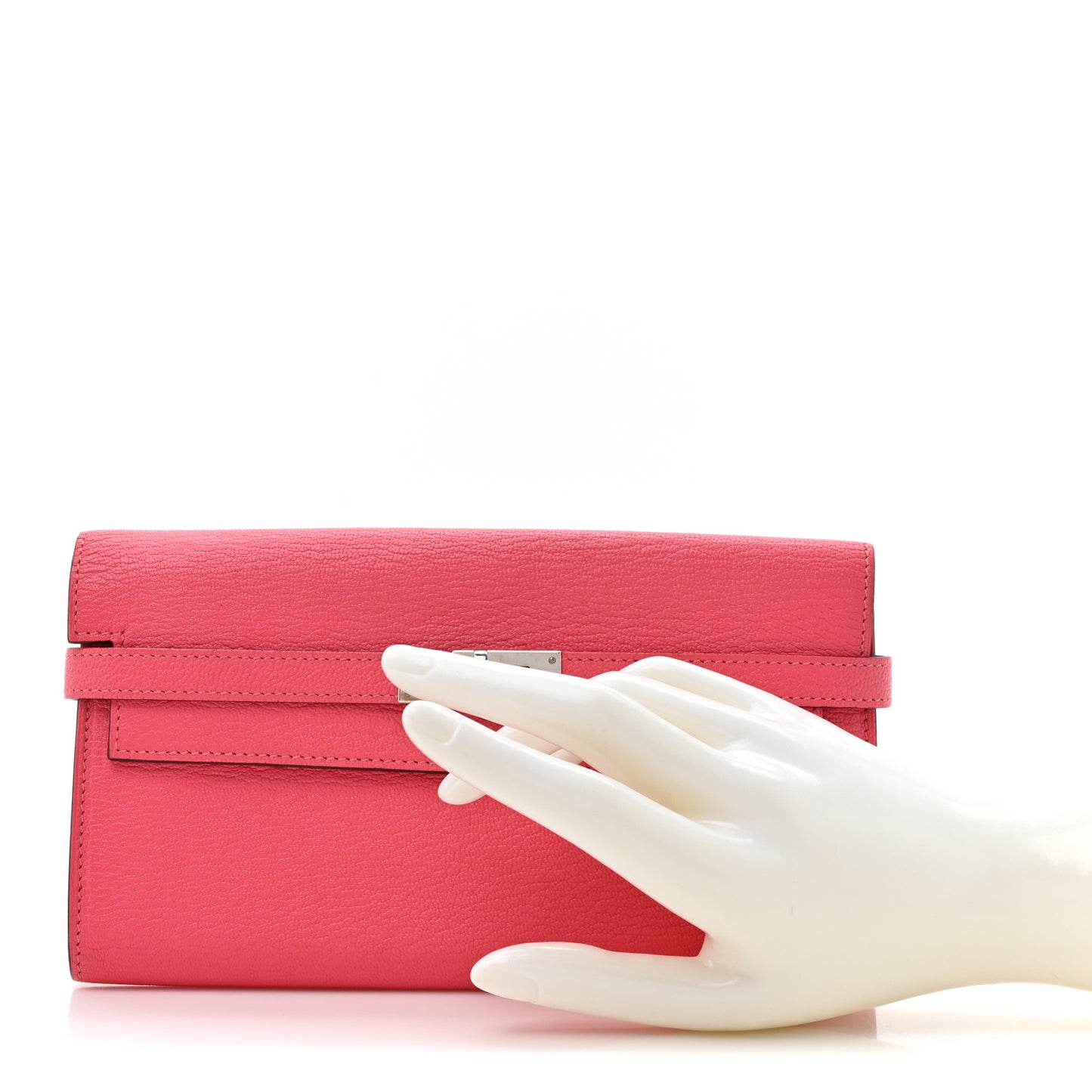 Chevre Mysore Kelly Longue Wallet Rose Lipstick