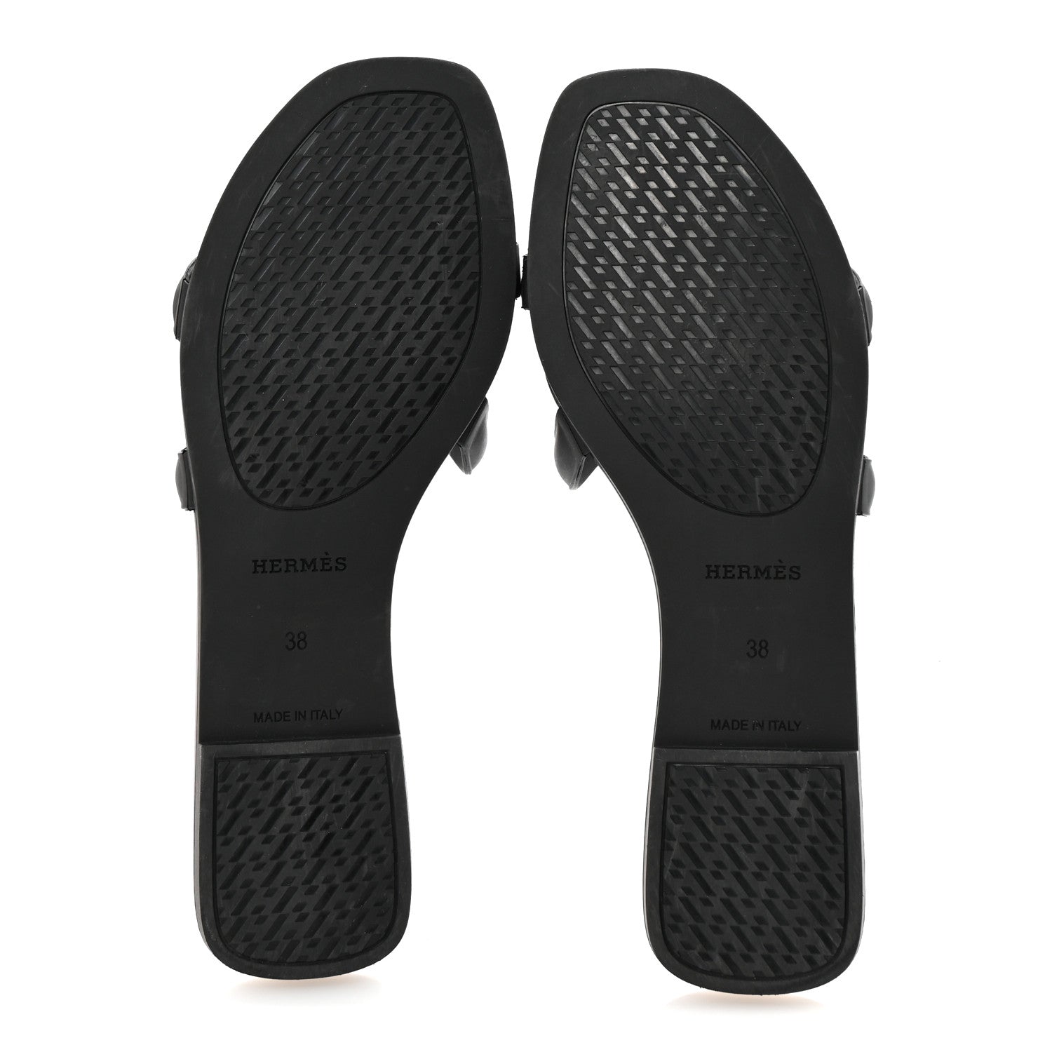 Hermes Rubber Aloha Sandals 38 Black 6 of 9