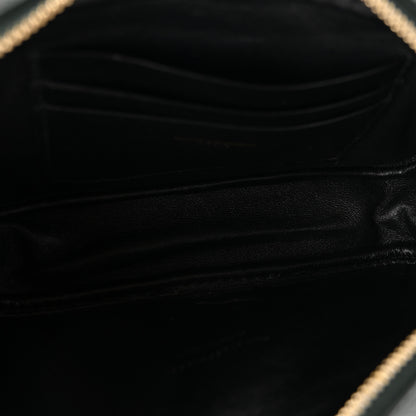 Saint Laurent Grain De Poudre Matelasse Monogram Mini Lou Camera Bag New Vert Fonce 5 of 9