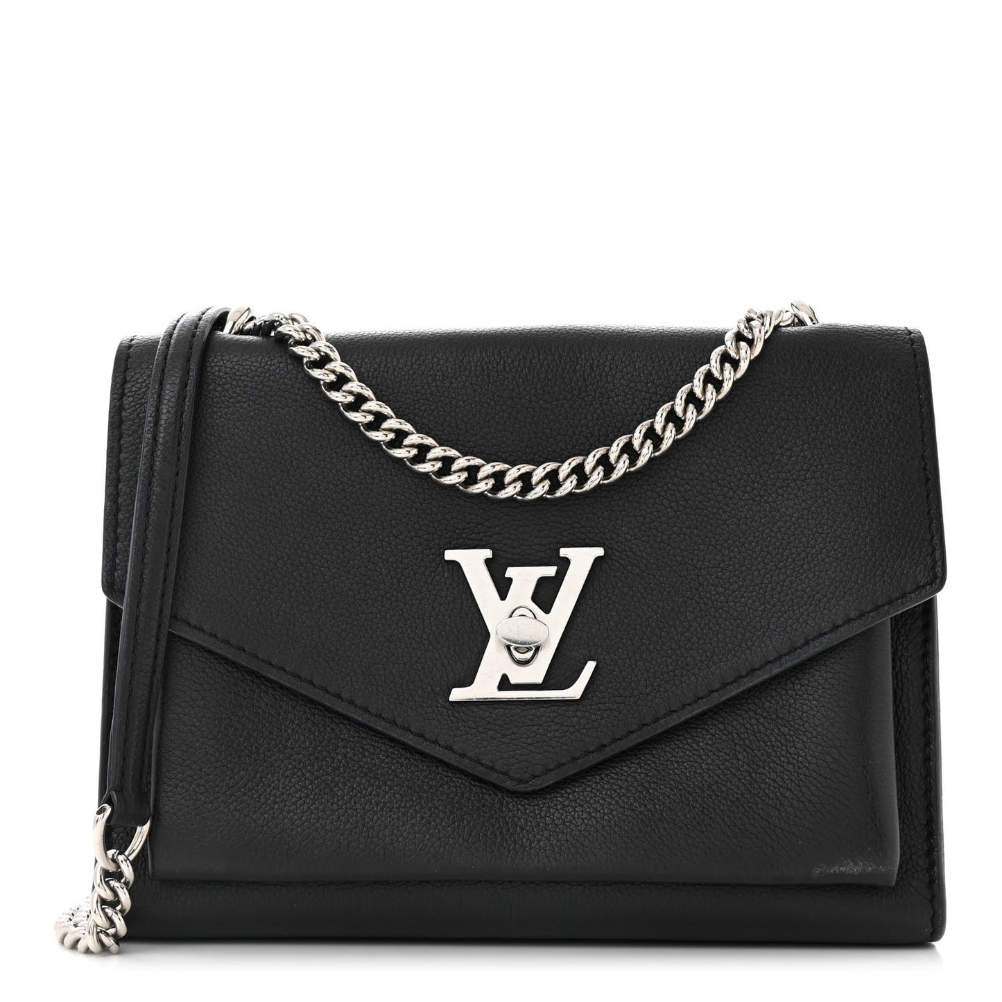 Soft Calfskin My Lockme Chain Bag BB Black