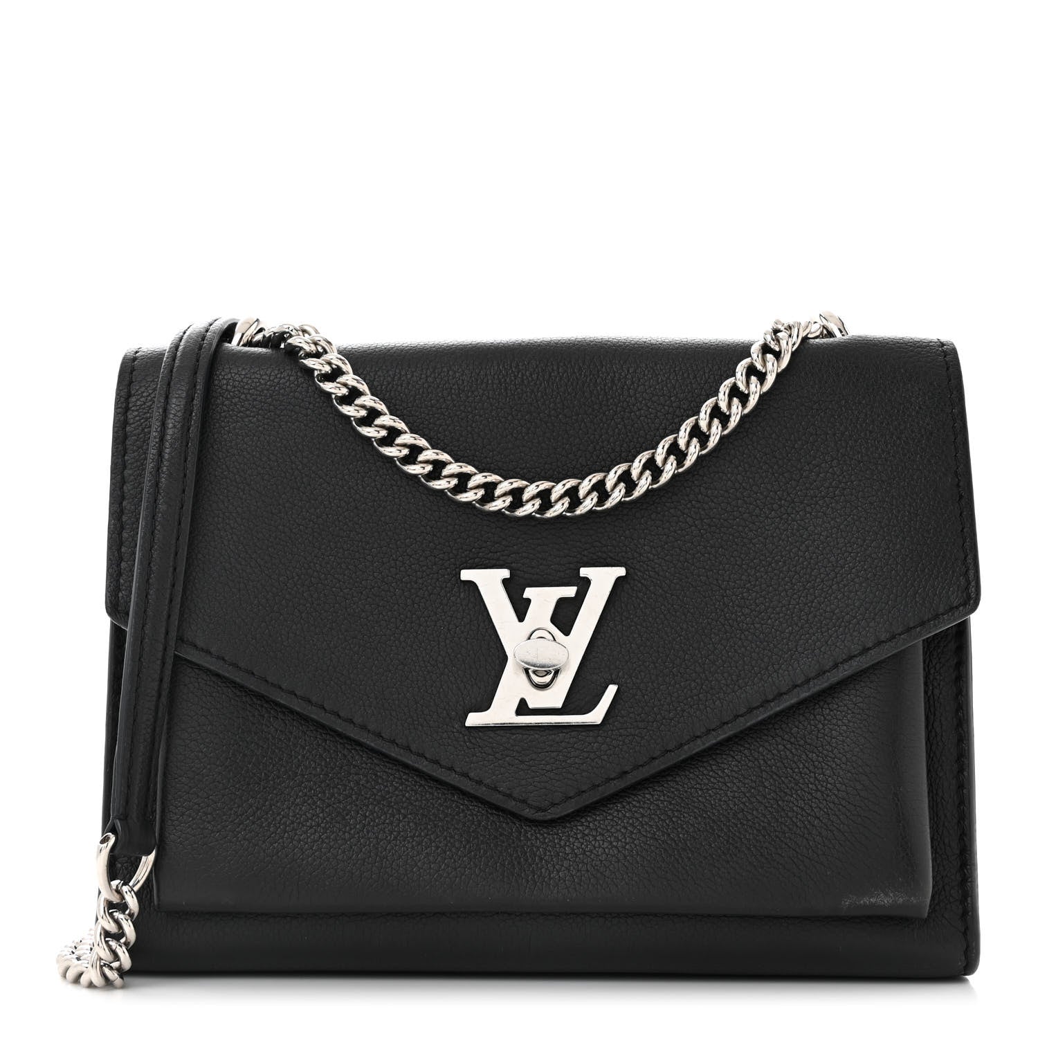 Louis Vuitton Soft Calfskin My Lockme Chain Bag BB Black 1 of 10