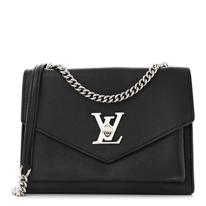 Louis Vuitton Soft Calfskin My Lockme Chain Bag BB Black 1 of 10